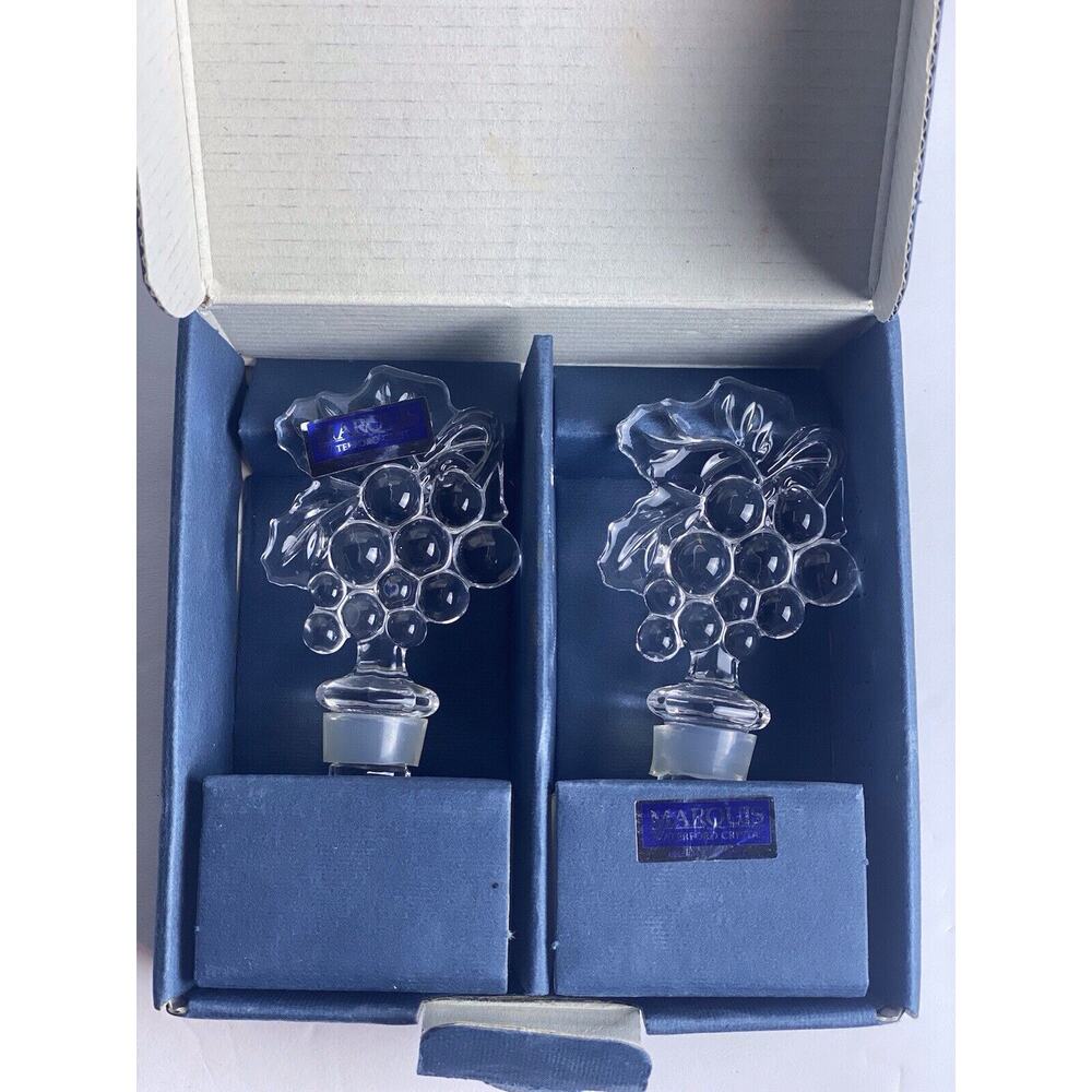 Waterford Marquis Vintage Crystal Wine Stoppers Made in Germany - Set Of Two